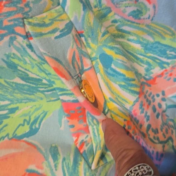 Lilly Pulitzer Multi-Color Tropical Flamingo Print Skort - Picture 3 of 7